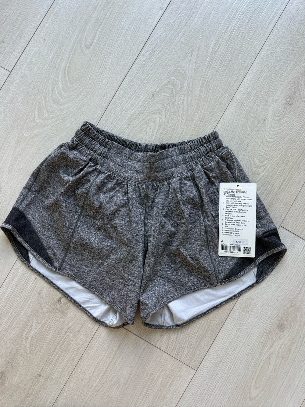 Lululemon Hotty Hot Women’s Gray Athletic Running Shorts Size 4